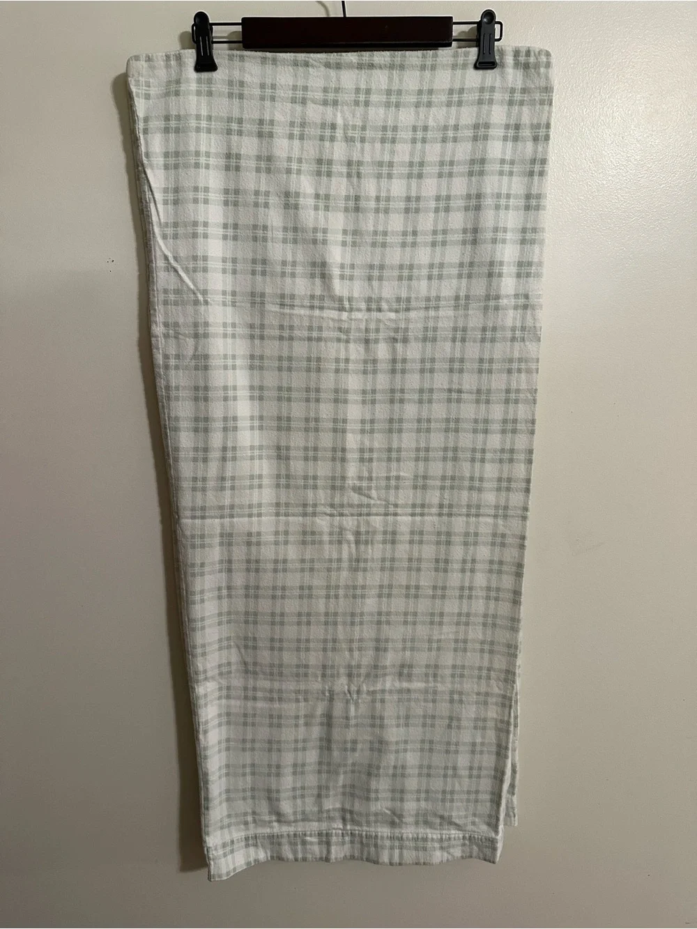 Laura Ashley Pale Green and White Plaid Cotton Bedding